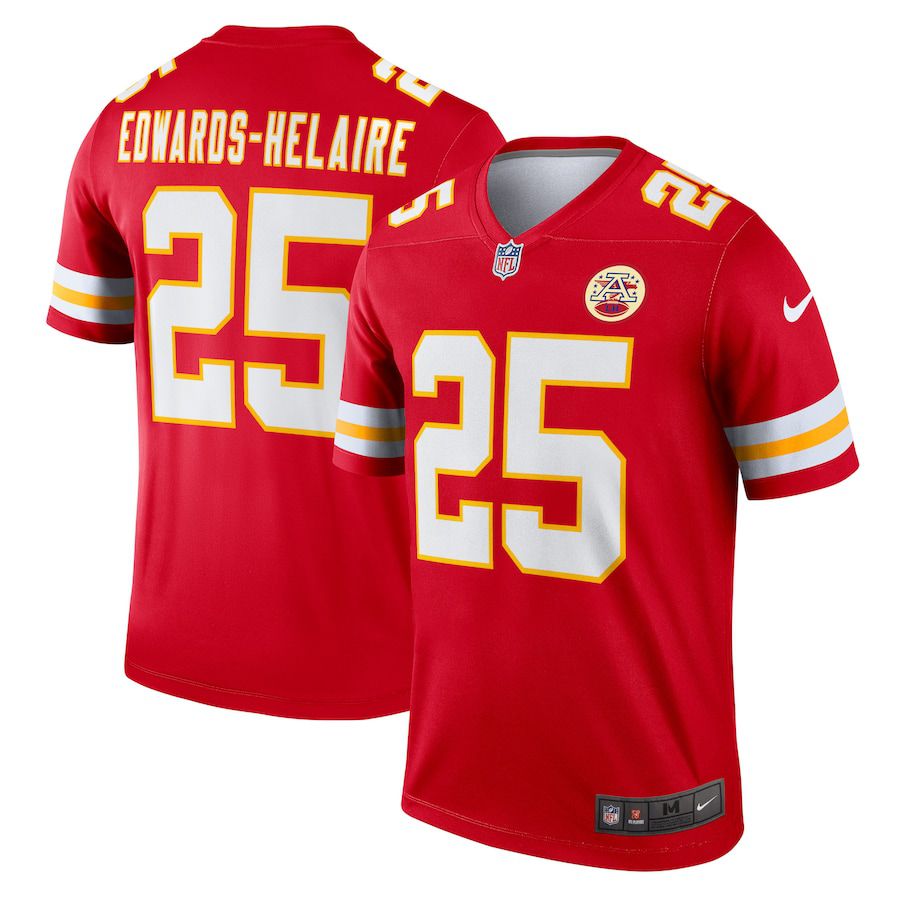 Men Kansas City Chiefs 25 Clyde Edwards-Helaire Nike Red Legend NFL Jersey